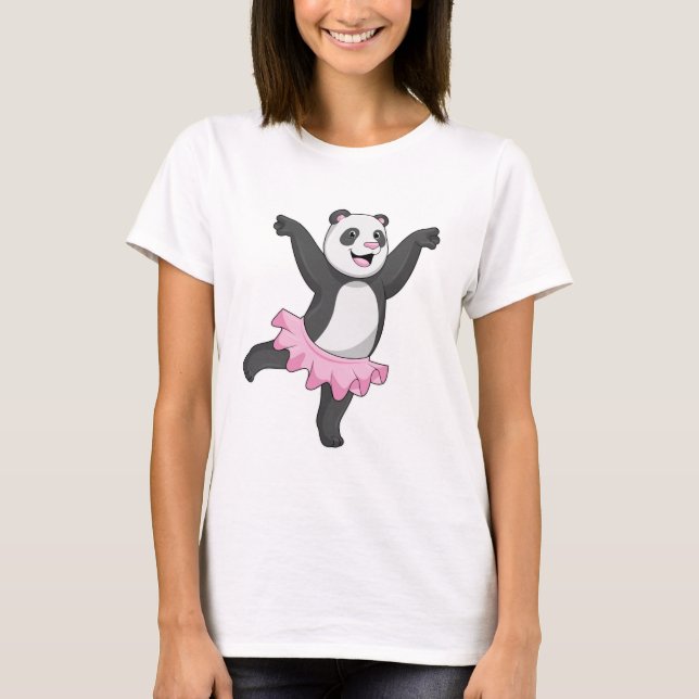 Panda as Ballerina at Ballet T-Shirt (Front)