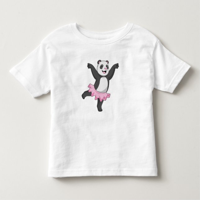 Panda as Ballerina at Ballet Toddler T-Shirt (Front)