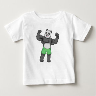 Panda as Bodybuilder at Bodybuilding Baby T-Shirt