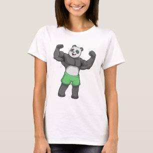 Panda as Bodybuilder at Bodybuilding T-Shirt