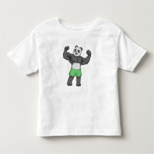 Panda as Bodybuilder at Bodybuilding Toddler T-Shirt