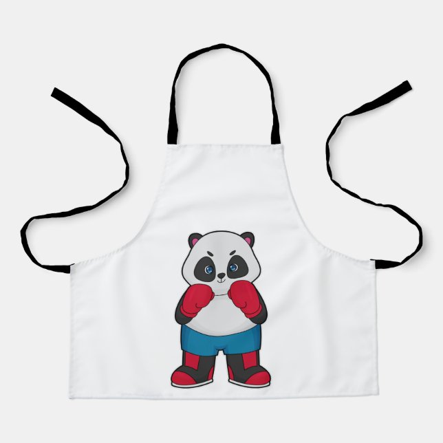 Panda as Boxer with Boxing gloves Apron (Front)