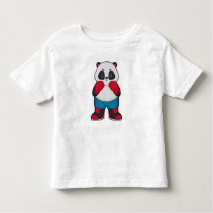 Panda as Boxer with Boxing gloves Toddler T-Shirt