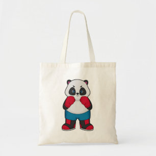 Panda as Boxer with Boxing gloves Tote Bag