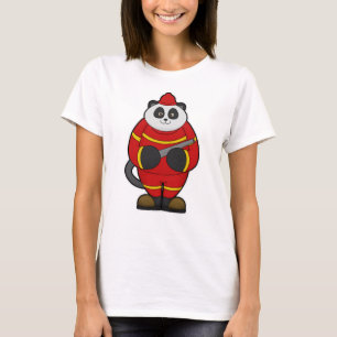 Panda as Firefighter with Hose T-Shirt
