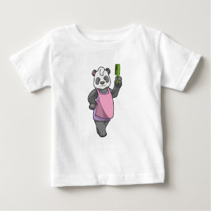 Panda as Hairdresser with Comb Baby T-Shirt