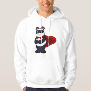 Panda as Hero with Mask & Cape Hoodie