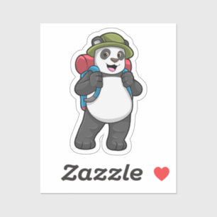 Panda as Hiker with Backpack