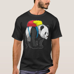 Panda as Hiker with Backpack 3 T-Shirt