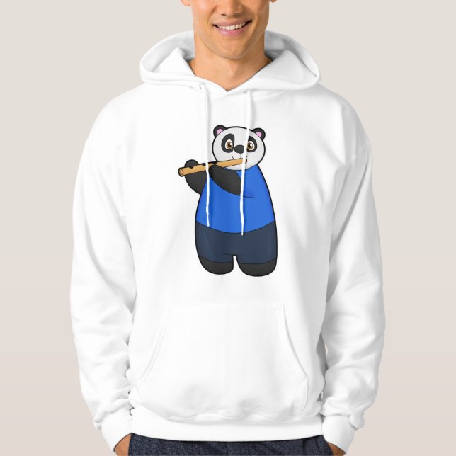 Panda as Musician with Flute Hoodie (Front)