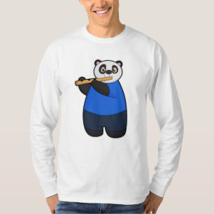 Panda as Musician with Flute T-Shirt