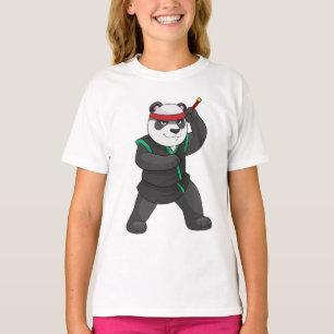 Panda as Ninja in Costume T-Shirt
