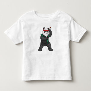 Panda as Ninja in Costume Toddler T-Shirt