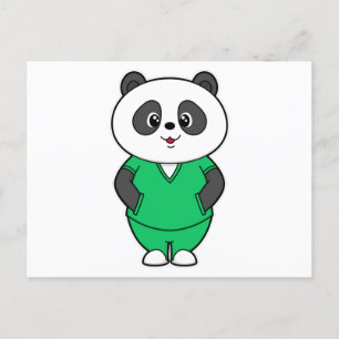 Panda as Nurse with Smock Postcard