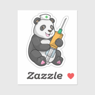 Panda as Nurse with Syringe