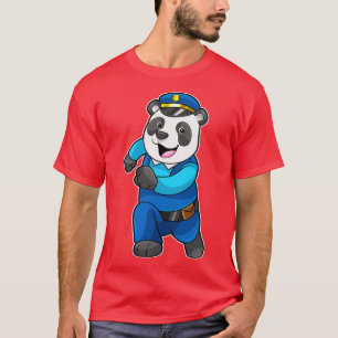 Panda as Police officer with Police hat T-Shirt