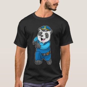 Panda as Police officer with Police hat T-Shirt
