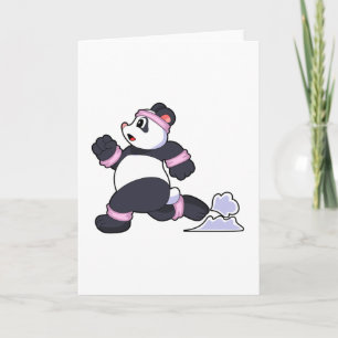 Panda as Runner at Running Card