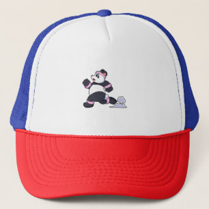 Panda as Runner at Running Trucker Hat