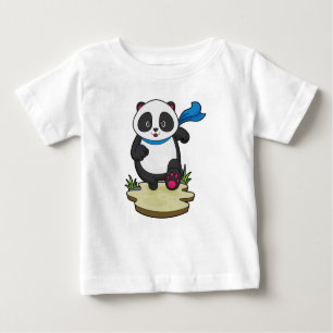 Panda as Runner with Scarf Baby T-Shirt