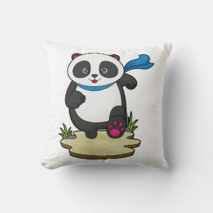 Panda as Runner with Scarf Cushion