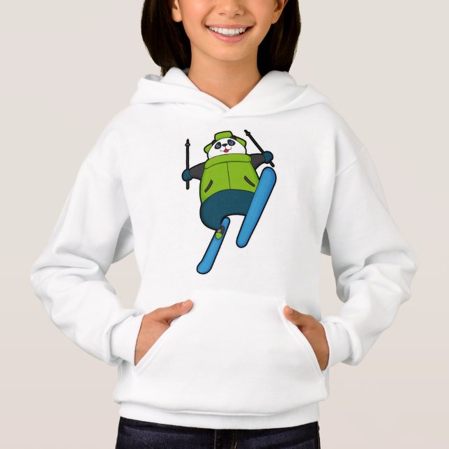 Panda as Ski jumper with Ski (Front)