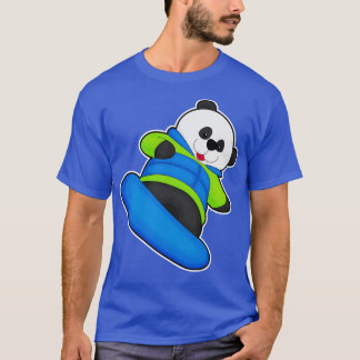 Panda as Snowboarder with Snowboard 2 T-Shirt