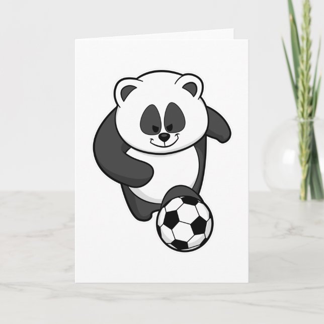 Panda as Soccer player at Soccer Card (Front)