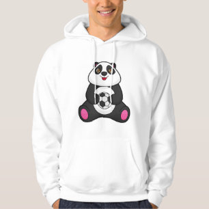 Panda as Soccer player with Soccer ball Hoodie