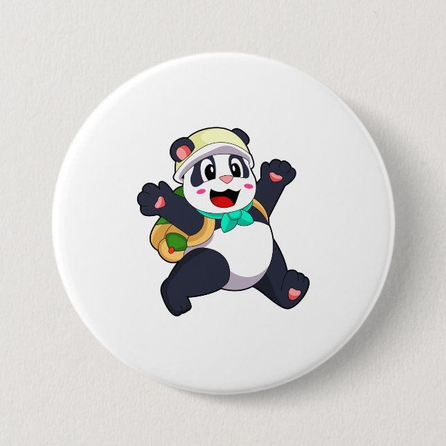 Panda as Student 7.5 Cm Round Badge (Front)