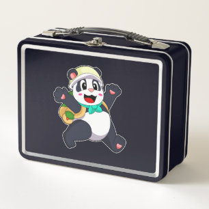 Panda as Student Metal Lunch Box