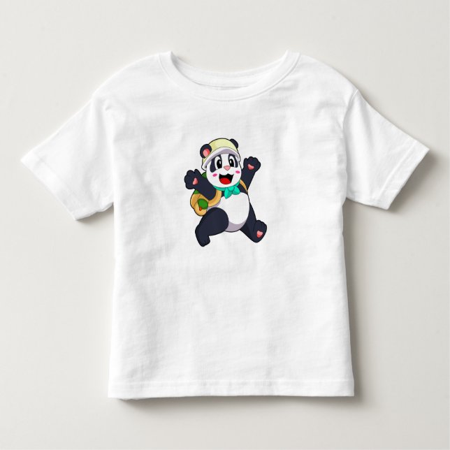 Panda as Student Toddler T-Shirt (Front)