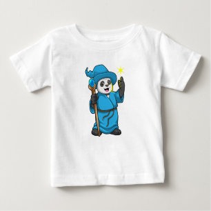 Panda as Wizard with Magic wand Baby T-Shirt