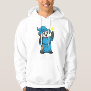 Panda as Wizard with Magic wand Hoodie