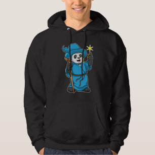 Panda as Wizard with Magic wand Hoodie