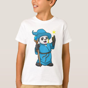 Panda as Wizard with Magic wand T-Shirt