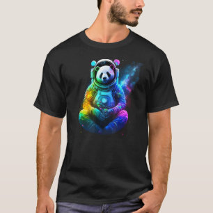 Panda Astronaut in Space Cosmic Colourful Funny An T-Shirt