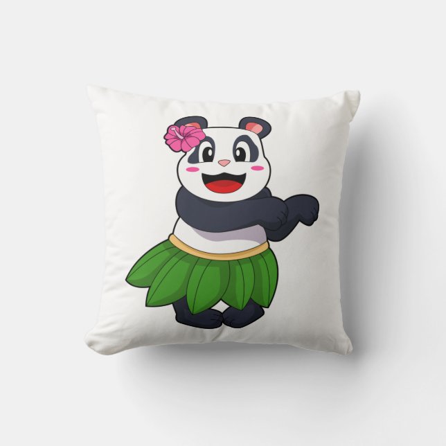 Panda at Ballet Dance Cushion (Front)