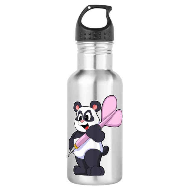 Panda at Darts with Dart 710 Ml Water Bottle (Front)