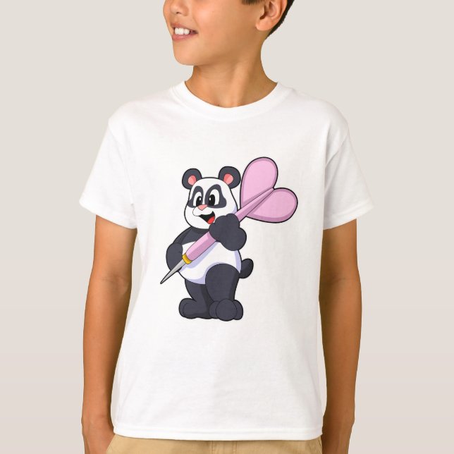 Panda at Darts with Dart T-Shirt (Front)