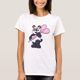 Panda at Darts with Dart T-Shirt
