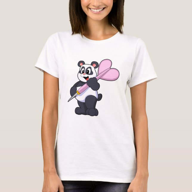 Panda at Darts with Dart T-Shirt (Front)