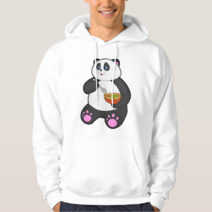 Panda at Eating with Spoon & Bowl Hoodie