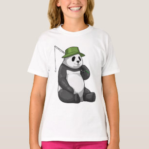 Panda at Fishing with Fishing rod T-Shirt