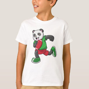 Panda at Football with Equipment T-Shirt
