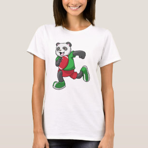 Panda at Football with Equipment T-Shirt