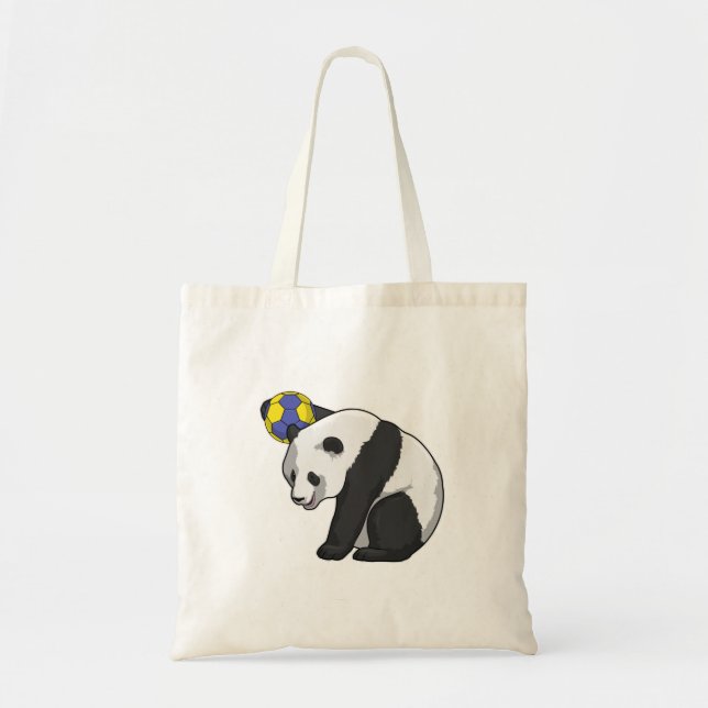 Panda at Handball Sports Tote Bag (Front)