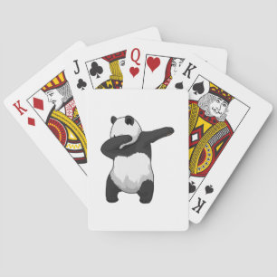 Panda at Hip Hop Dance Dab Playing Cards