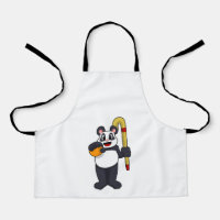 Panda at Hockey with Hockey bat