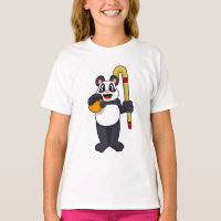 Panda at Hockey with Hockey bat